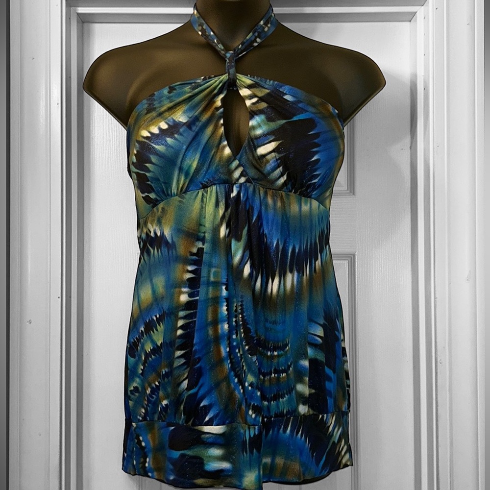 New! Fresh of LA Metallic Halter Neck Top